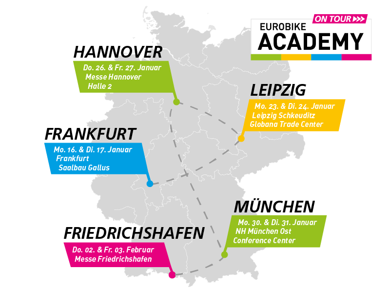 Eurobike Academy 2017 - Schulungsorte