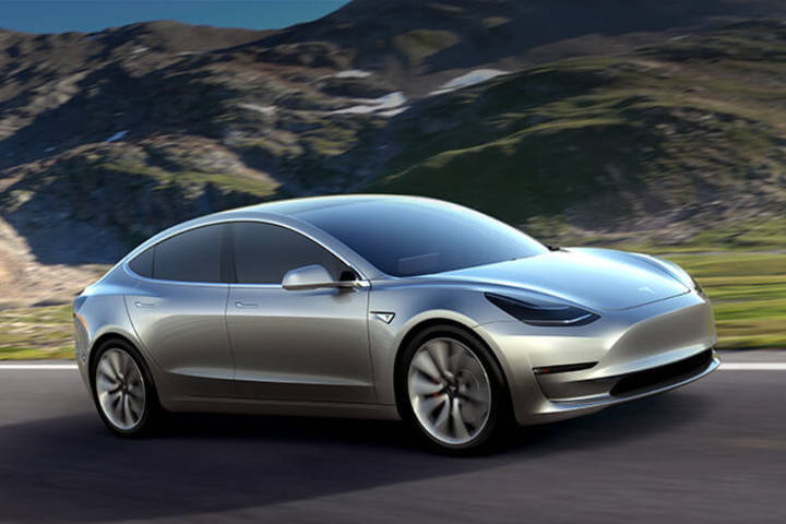 Das neue Elektroauto Tesla Model 3