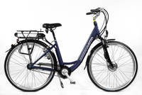 MIFA - E-Bike Einrohr 28 Zoll Alu 7-Gang Nabe Höhe 46 cm Blau-Grau
